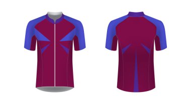 Spor giyim şablonları. Süblimasyon baskı tasarımları. Triatlon, Bisiklet, ülke, koşmak, maraton, yarış için tek tip boş. Vektör mocup. Takım veya üniforma kavramı. Tur kiti tasarım Bisiklete binme.