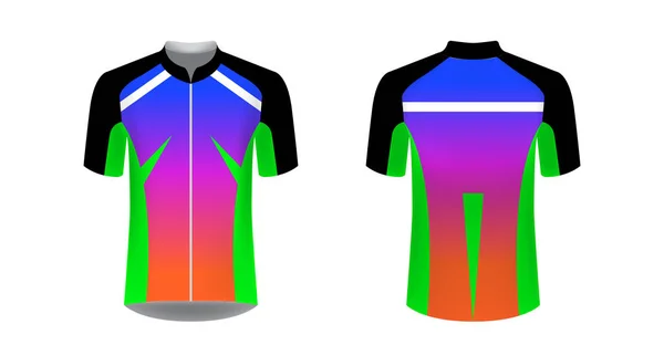 Sportswear Templates Designs Sublimation Printing Uniform Blank Triathlon Cycling Cross — Stock Vector