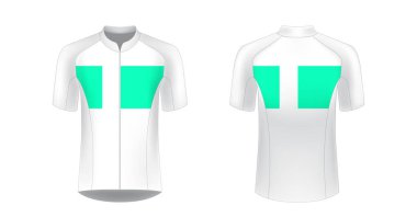 Spor giyim şablonları. Süblimasyon baskı tasarımları. Triatlon, Bisiklet, ülke, koşmak, maraton, yarış için tek tip boş. Vektör mocup. Takım veya üniforma kavramı. Tur kiti tasarım Bisiklete binme.