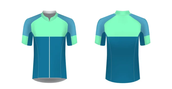 Spor giyim şablonları. Süblimasyon baskı tasarımları. Triatlon, Bisiklet, ülke, koşmak, maraton, yarış için tek tip boş. Vektör mocup. Takım veya üniforma kavramı. Tur kiti tasarım Bisiklete binme.