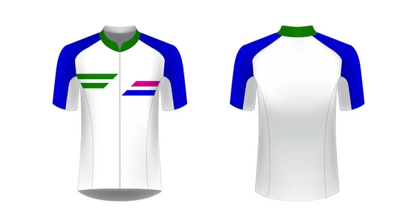 Modelos Vestuário Desportivo Projetos Para Impressão Por Sublimação Uniforme Branco — Vetor de Stock