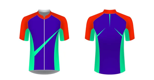 Modèles Vêtements Sport Dessins Pour Impression Par Sublimation Uniforme Vierge — Image vectorielle