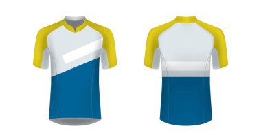Tek tip şablonlar Bisiklete binme. Oyun casual giyim kavramı. Yarış, Bisiklet, koşma, triatlon yarışmaları, maraton için üniforma. Tur takım üniforma Bisiklete binme. Futbol spor giyim.