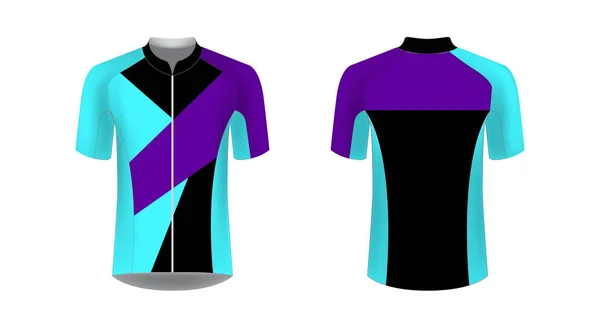 サイクリング ツアーの均一なテンプレート ゲームのカジュアル衣料品のコンセプト ランニング トライアスロン Mrathin レースのためのユニフォーム サッカー ウエア 昇華印刷のためのデザイン — ストックベクタ