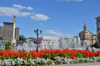 Kiev Khreschatyk Meydanı. Ukrayna