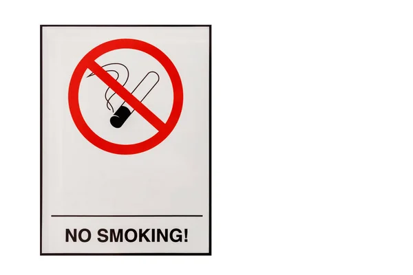 Smoking Sign Inscription Gray Sticker Isolated White Background — Stock Photo, Image