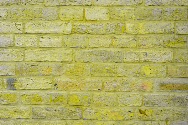 Parede Tijolo Amarelo Fundo Uma Antiga Casa Tijolos — Fotografia de Stock