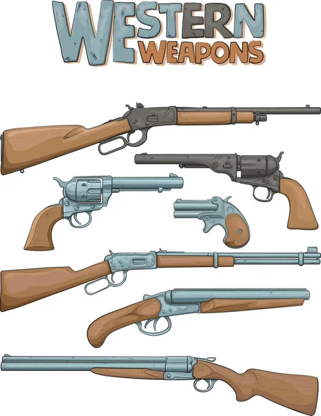 Armas occidentales (pack 1 ) — Vector de stock