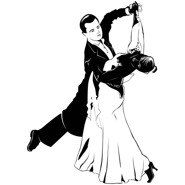 Valse Par Bailes Vector — Archivo Imágenes Vectoriales