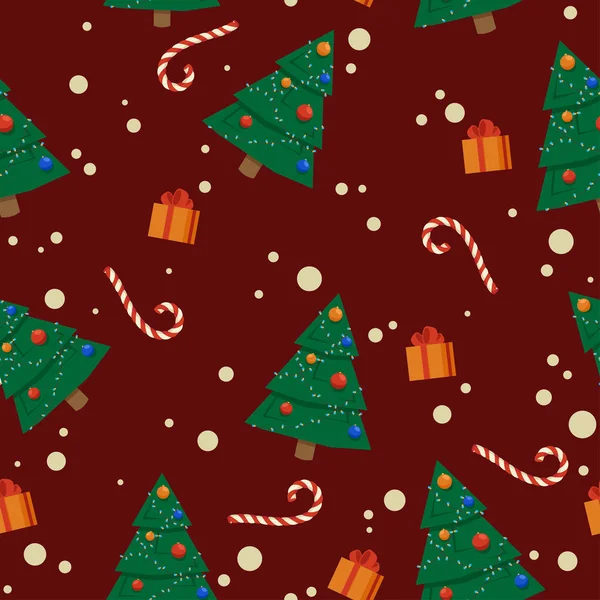 Vektör Noel Seamless modeli (kırmızı arka plan)