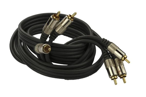 ses cihazları bağlamak için ses kablosu katlanmış