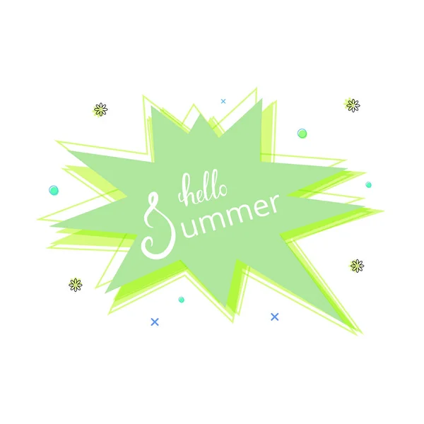 Olá Summer Banner Ilustração Vetorial —  Vetores de Stock