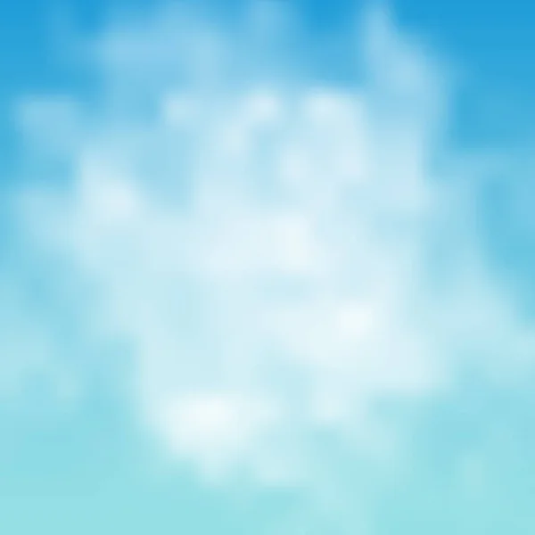 Bewölkter Himmel Quadratischer Blauer Hintergrund Vorlage Für Grafikdesign Vektorillustration — Stockvektor