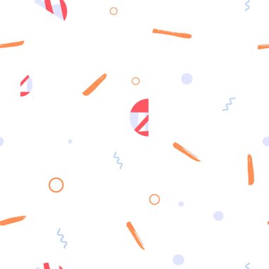 Geometrik seamless modeli. Rastgele şekiller arka plan. Grafik tasarım şablonu. Vektör çizim.