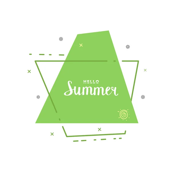 Hallo Sommer Banner Vektorillustration — Stockvektor