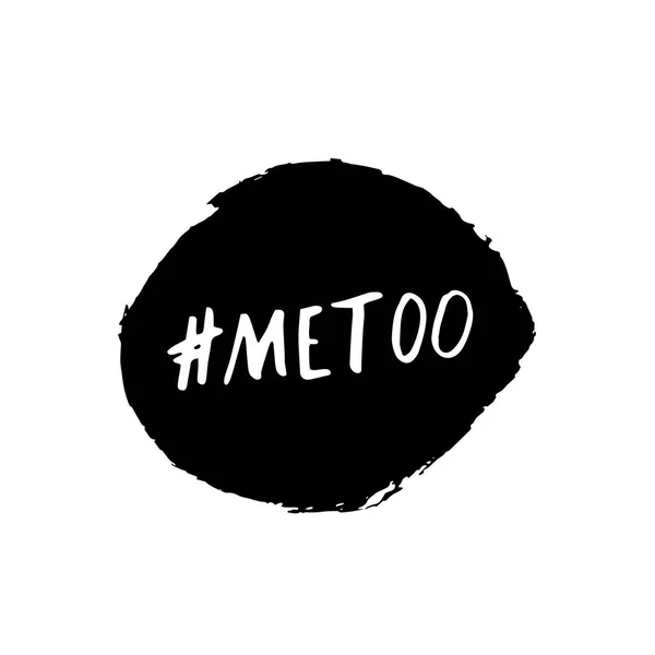 Tarjeta Metoo Hashtag Del Movimiento Social Contra Agresión Sexual Acoso — Vector de stock
