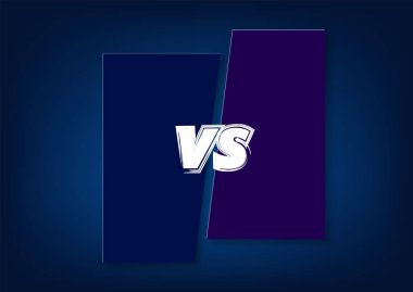 Vs karanlık yatay kartı. Ekran şablon karşı. Vektör çizim.