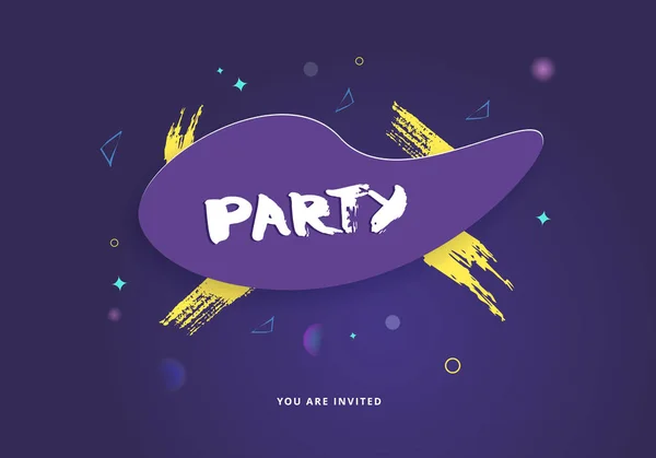 Pool Party Banner Horizontal Flyer Holiday Design Card Social Media — Stock Vector