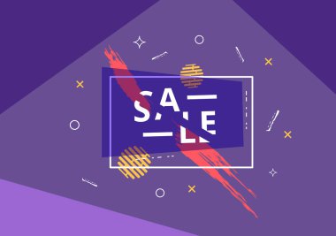 Satışı büyük başlığı. Terfi kartı. Vektör çizim.