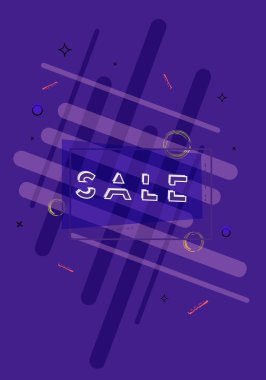 Satışı büyük başlığı. Terfi kartı. Vektör çizim.