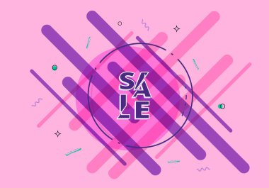 Satışı büyük başlığı. Terfi kartı. Vektör çizim.