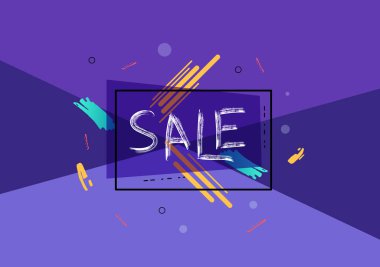 Satışı büyük başlığı. Terfi kartı. Vektör çizim.