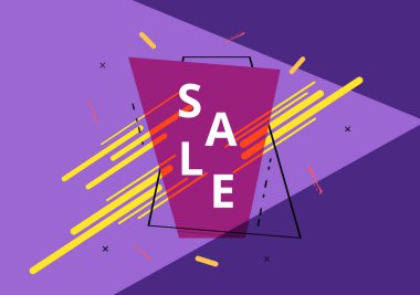 Satışı büyük başlığı. Terfi kartı. Vektör çizim.