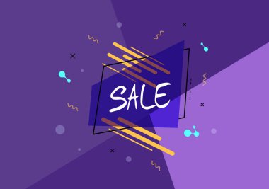 Satışı büyük başlığı. Terfi kartı. Vektör çizim.