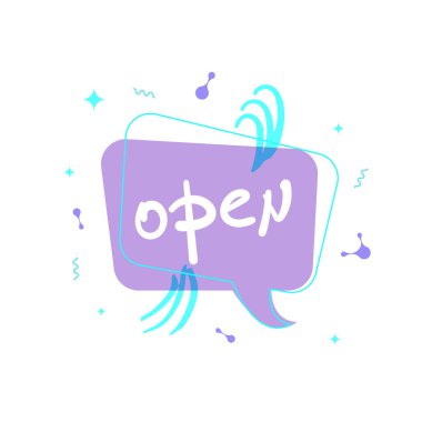 Beyaz arka plan üzerinde izole açık singboard. Vektör çizim.