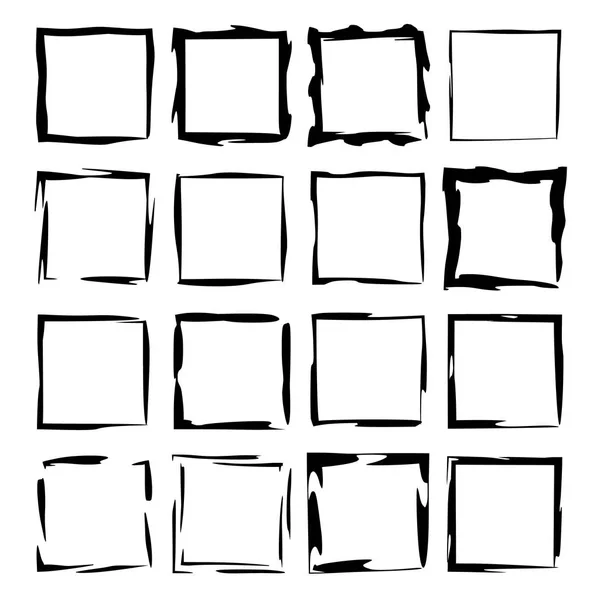垃圾帧 几何正方形空边框 矢量插图 — 图库矢量图片