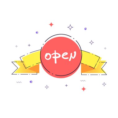 Beyaz arka plan üzerinde izole açık singboard. Vektör çizim.