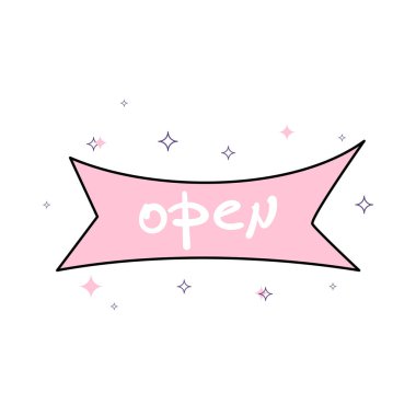 Açık singboard şerit beyaz arka plan üzerinde izole. Vektör çizim.