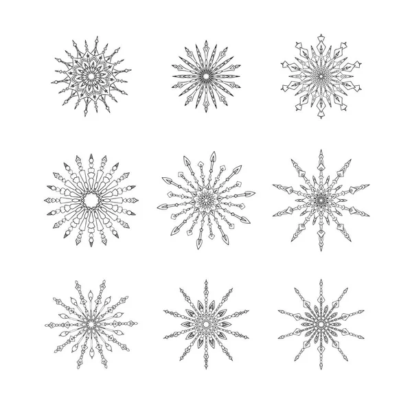 Dekoratif öğeler topluluğu. Vektör çizim. 