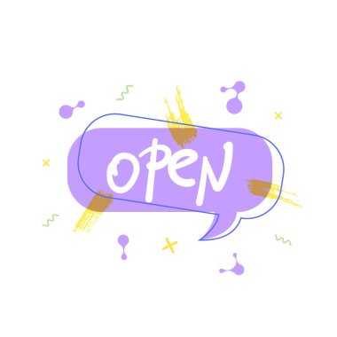 Beyaz arka plan üzerinde izole açık singboard. Vektör çizim.