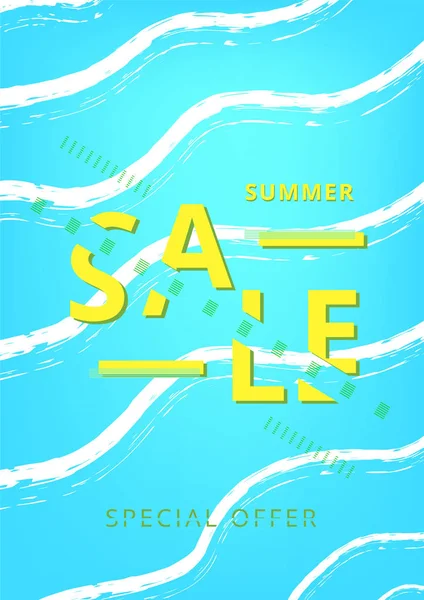 Summer Sale Card Vector Illustration — Stock Vector