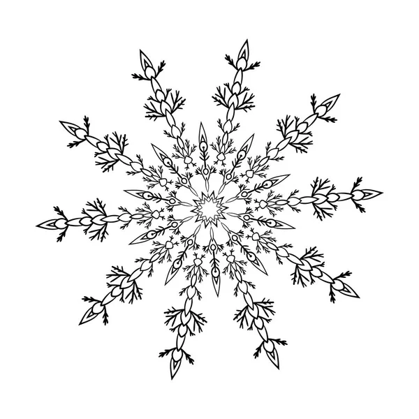 Dekorativní Prvek Květinová Výzdoba Izolovaných Bílém Pozadí Vektorové Ilustrace — Stockový vektor