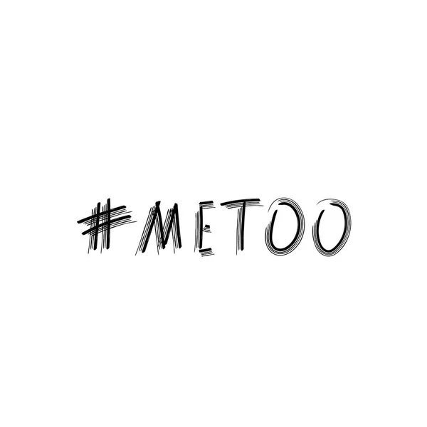 Metoo Letras Manuscritas Aisladas Sobre Fondo Whaite También Inscripción Metoo — Vector de stock