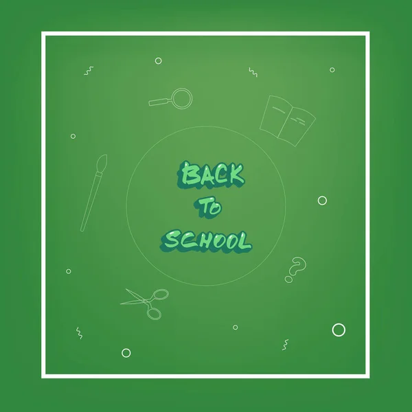 Vissza Iskolába Banner Sablon Szezon Promóciós Kártyákat Oktatás Kiterjed Dekoráció — Stock Vector