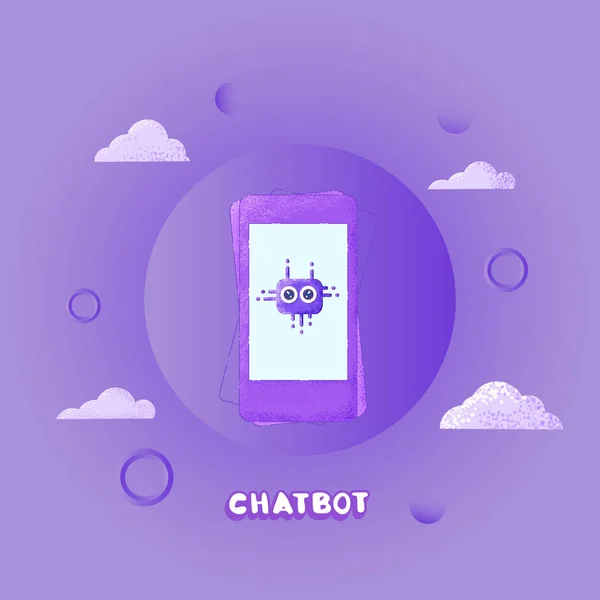 Concetto Bot Chat Elementi Assistenza Virtuale Adesivo Chatbot Con Telefono — Vettoriale Stock