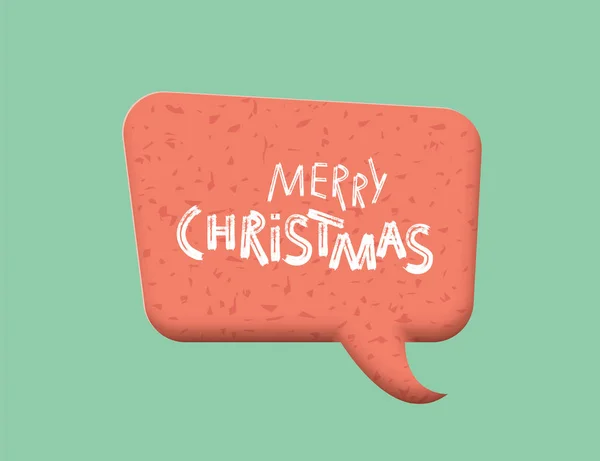 Frohe Weihnachten Pinsel Handgeschriebenen Schriftzug Mit Sprechblase Kreativer Text Mit — Stockvektor