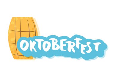 Oktoberfest yazı kompozisyon. Vektör çizim.