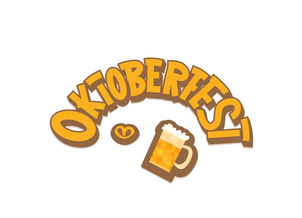 Oktoberfest composición de letras. Ilustración vectorial . — Vector de stock