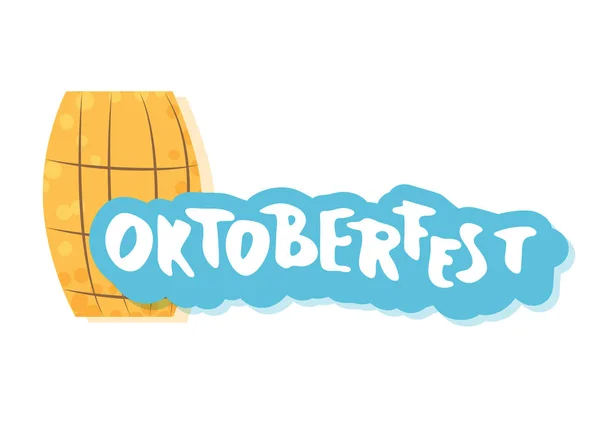Oktoberfest lettering composition. Vector illustration. — Stock Vector