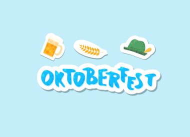 Oktoberfest yazı kompozisyon. Vektör çizim.