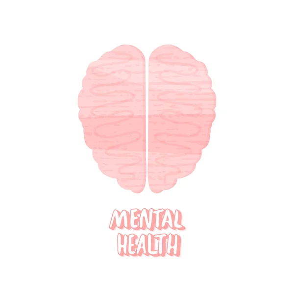 Mental health. Human brain. Vector illustration. — Stock Vector