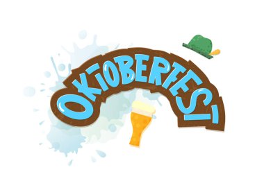 Oktoberfest yazı kompozisyon. Vektör çizim.