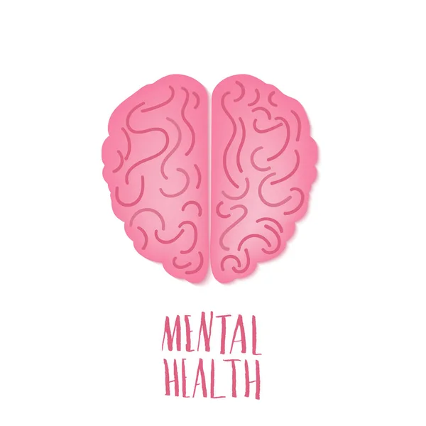 Mental health. Human brain. Vector illustration. — Stock Vector