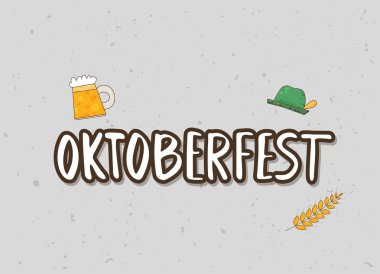 Oktoberfest yazı kompozisyon. Vektör çizim.