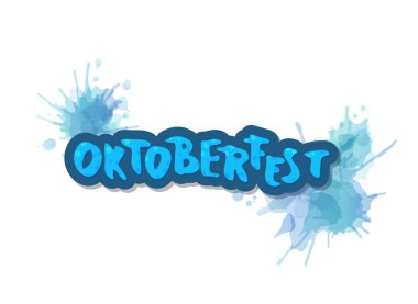 Oktoberfest yazı kompozisyon. Vektör çizim.