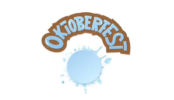 Oktoberfest nápis složení. Vektorové ilustrace. — Stockový vektor